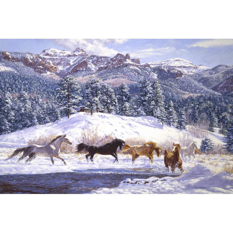 Winter Enchantment 1 Piece Wrapped Canvas Painting, 20cm H x 30cm W x 3.8cm D