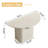 Semi-Circle Dining Table Set with 2 Chairs, Cream White, Small Kitchen