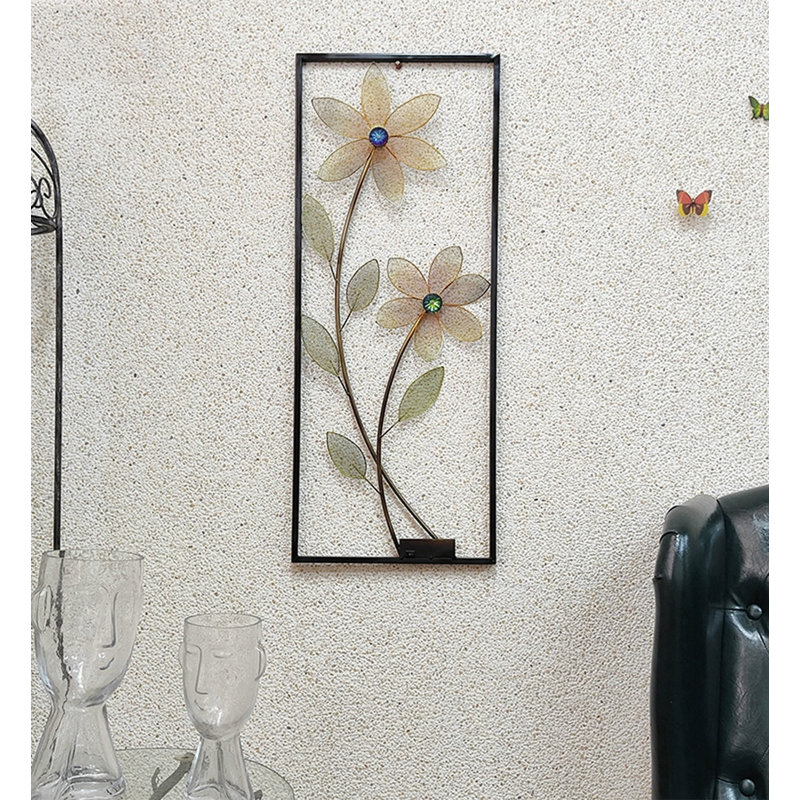 Modern style ironwork flower wall decoration