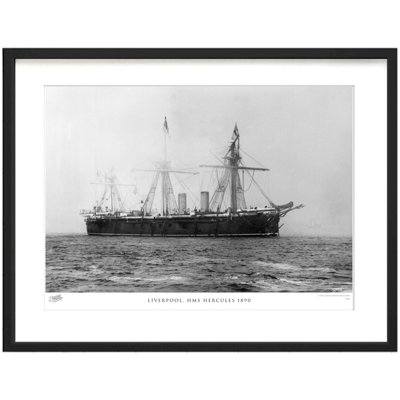 Liverpool, HMS Hercules 1890 by Francis Frith - Single Picture Frame Print