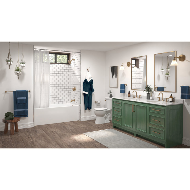 Baignoire profonde en alcôve de 60 po x 60 po Austin, Droite