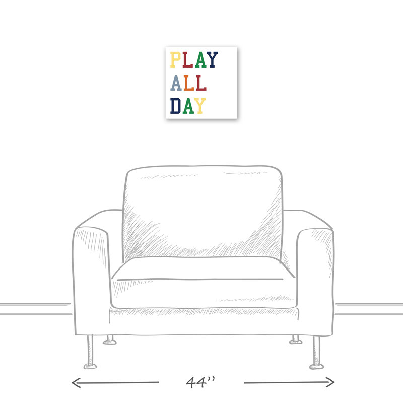 Art sur toile, journée de jeu Jaxony, H 12 po x l 12 po x P 1,25 po
