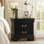 Ensemble de chambre à coucher grand lit quatre pièces Fy, poignées en métal nickel antique, noir-109972714-109972715