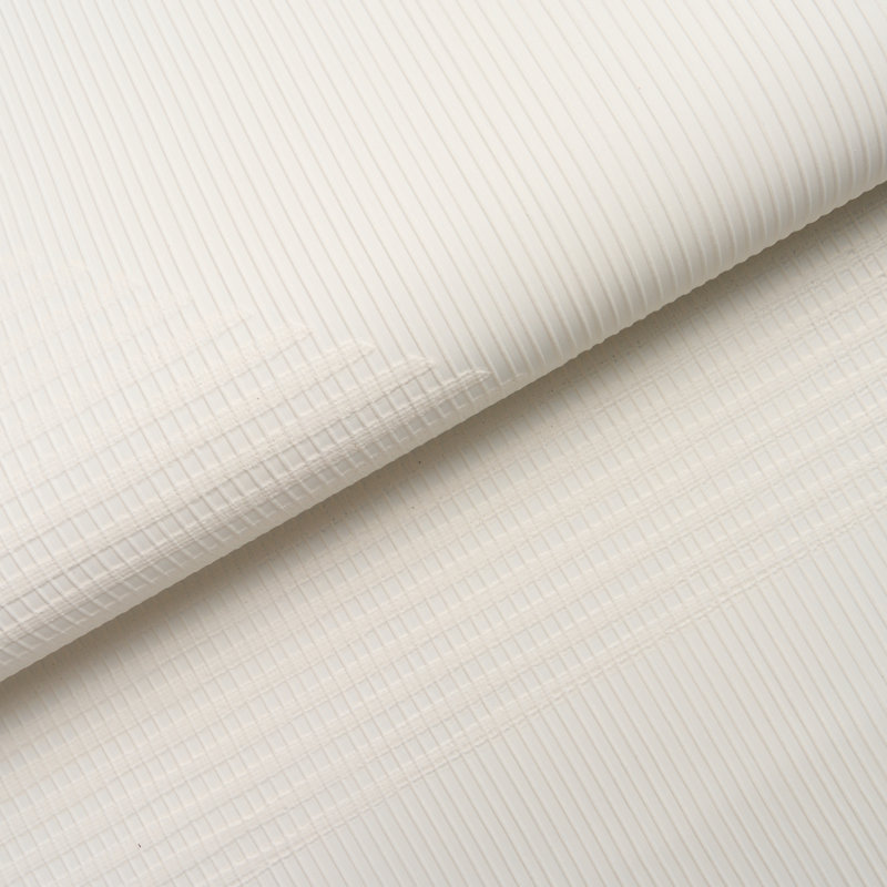 Hand Combed Triangles Wallpaper, White