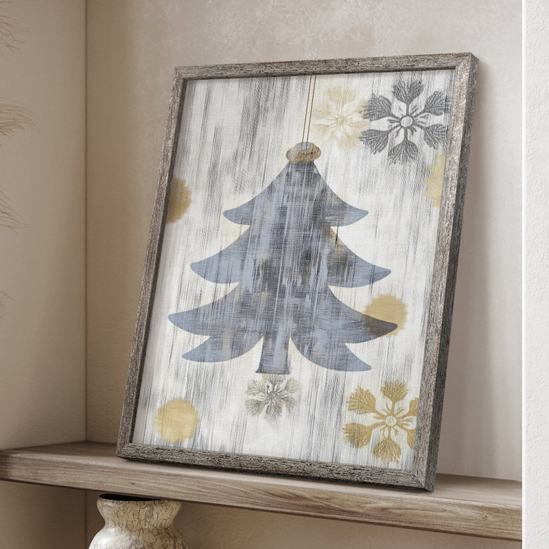 Christmas Holiday Art CCCVII Framed Print - Solid Wood, 11" H x 9" W