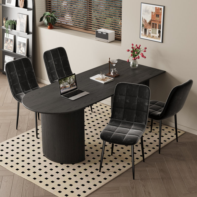Dining Chairs Set Of 4,modern Dining Room Chairs,kitchen Chairs Set Of 4 With Upholstered Cushion Seat And Metal Legs For Home Kitchen Restaurant