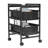 2-Tiermodern Black Rectangle File Storage Drawer Carts Carbon Steel File Storage Organizer On Wheels