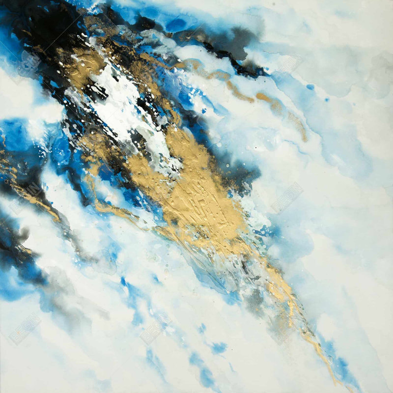 " Blue And Gold Marble "