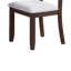 Chaise Rosanna, assise en mousse et tissu blanc, bois d'hévéa brun noyer