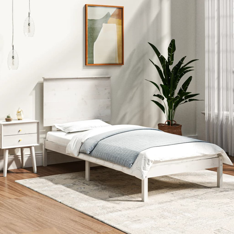 Bed Frame Solid Wood, Kingsize (5'), Natural