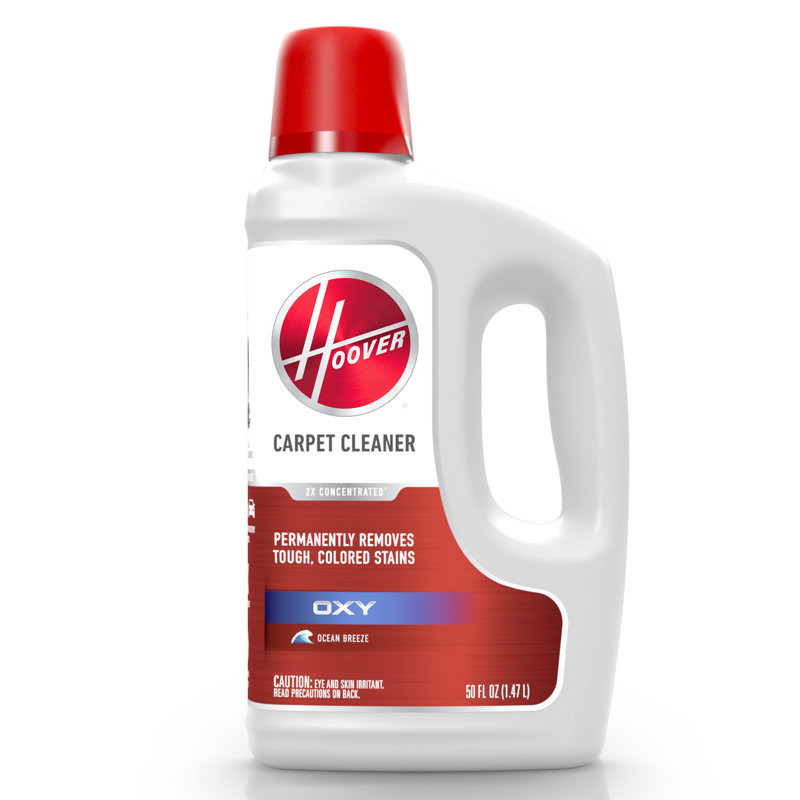 Hoover Oxy Deep Cleaning Carpet Shampoo, Concentrated Machine Cleaner Solution, 50 Fl Oz Formula, White, Ah31950,