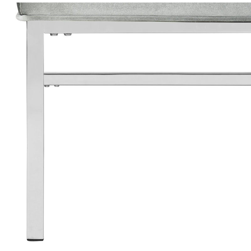 Upholstered Slipper Chair, Light Gray