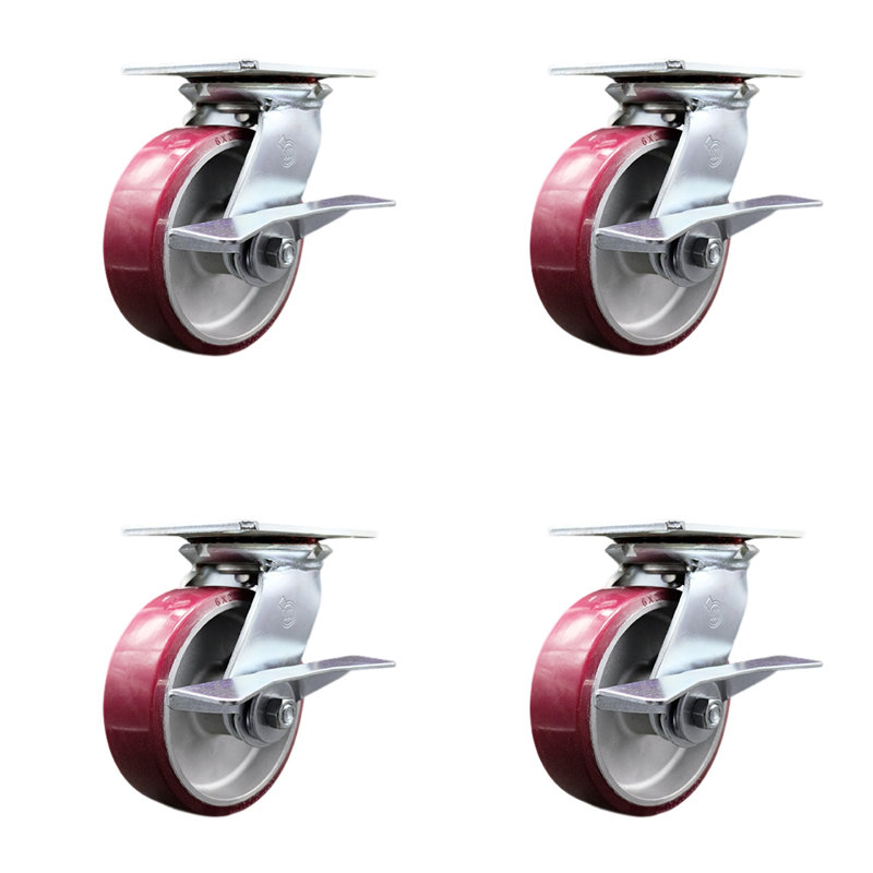 Heavy Duty Polyurethane on Aluminum Caster