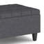 Harrison 34"W Upholstered Coffee Table Storage Ottoman with Tufted Lift Top