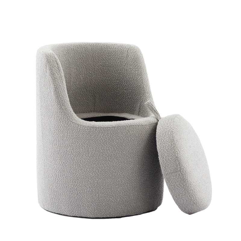 Tabouret de coiffeuse Yosef, Gris