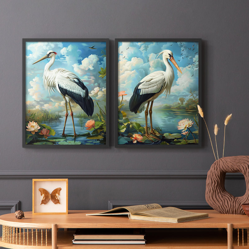 ANIMALS Series CI-Premium, reproduction encadrée prête à accrocher - aucun clou requis - aucun clou requis, H 21 po x l 34 po