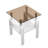 Set Of 2 Modern Tempered Glass Tea Table ,Tempered Glass Tabletop With MDF Layer,Coffee Table,End Table, Square Table For Living Room-1554297296-1554297298