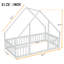 Lit en bois en forme de maison en bois avec clôture-1563204515-1563204513