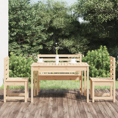Knightdale 4 - Person Patio Dining Set with Rectangular Table