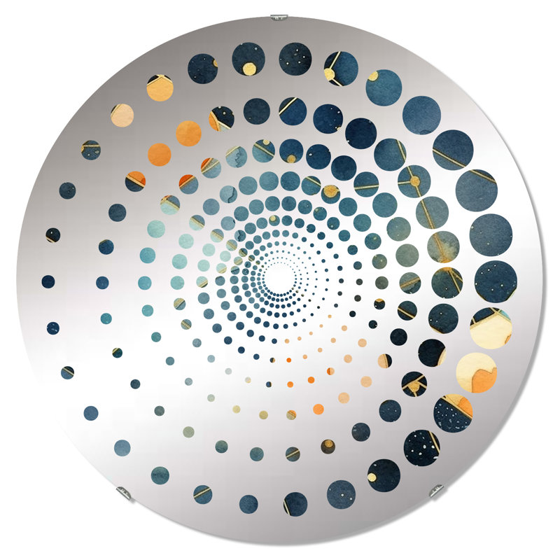 Vibrant Hues Of Scandinavia Artwork I - Miroir décoratif à spirale | Ovale, 23,6 po x 23,6 po