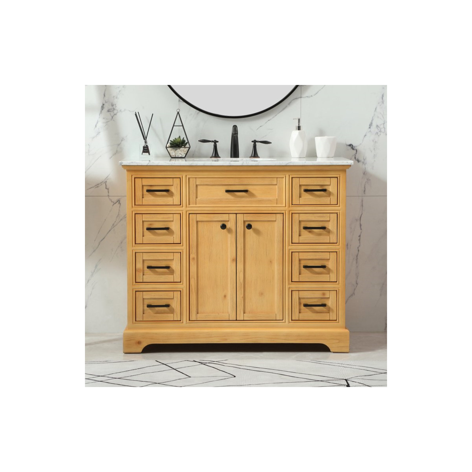 Hermes 42" Single Bathroom Vanity Set, Natural