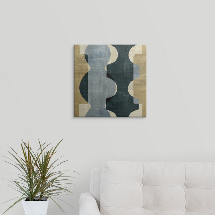 « i », impression Geometric Deco, H 16 po x l 16 po x P 1,5 po, Toile
