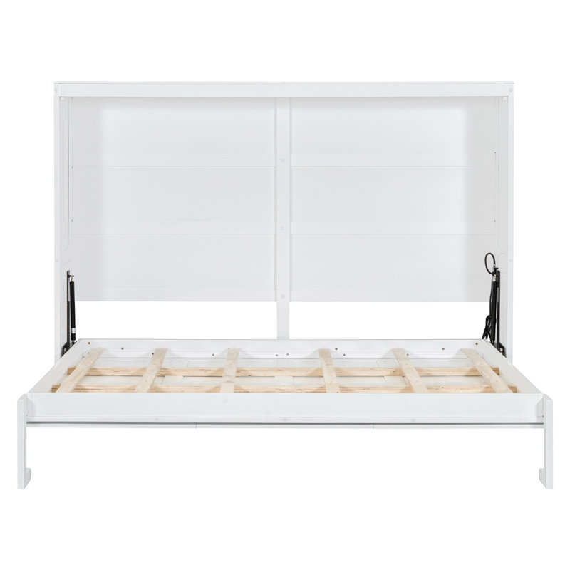 Lit escamotable double pleine grandeur, Double, Blanc
