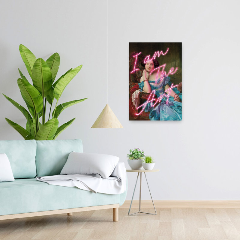 «I Am The Art», art rétro abstrait, H 24 po x l 16 po
