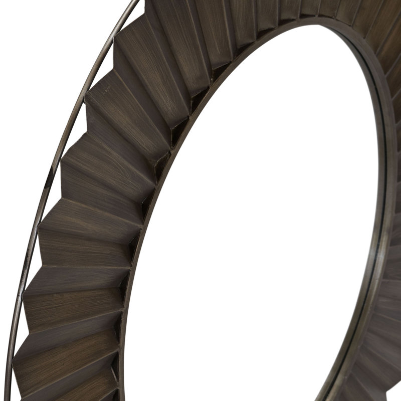 Round Metal Decorative Sunburst Wall Mirror