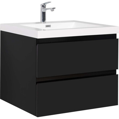 Meuble-lavabo flottant 30 po avec lavabo, rangement mural moderne pour salle de bain