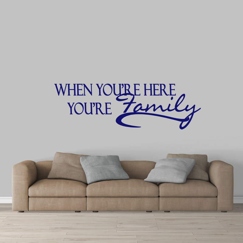 Adhésif mural "When you are you Famille", Bleu marine
