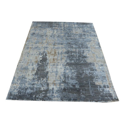 One-of-a-Kind 8'1" X 10'1" Silk Area Rug in Gray