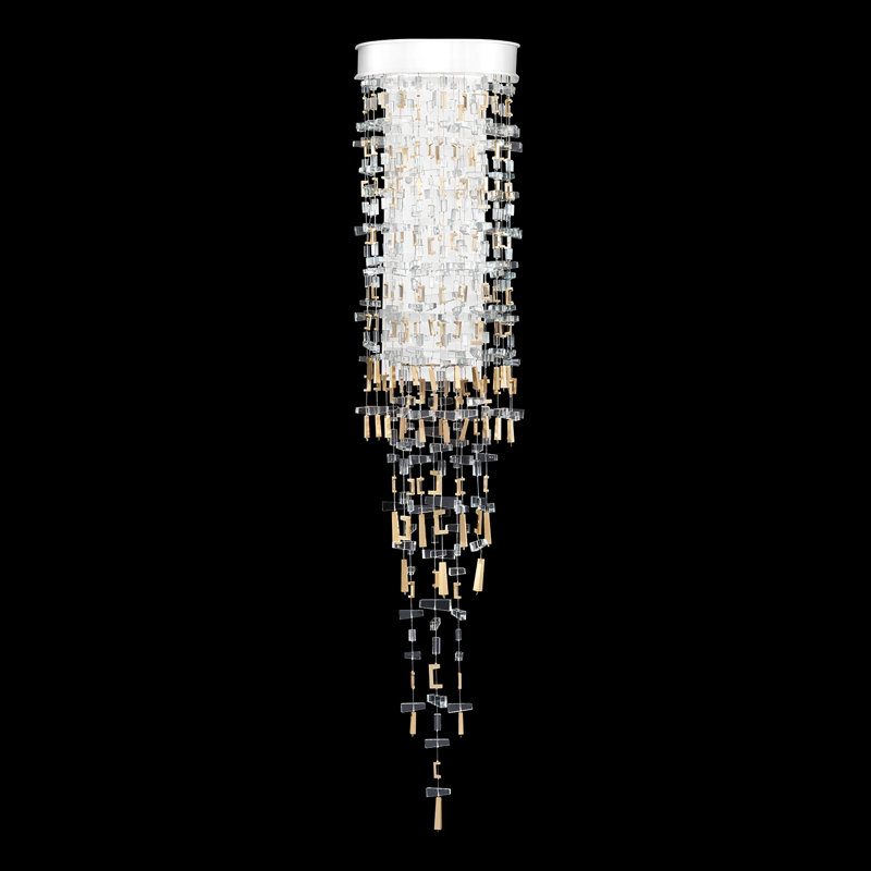 Capri Solid Brass LED Flush Mounted Sconce, White Lacquer