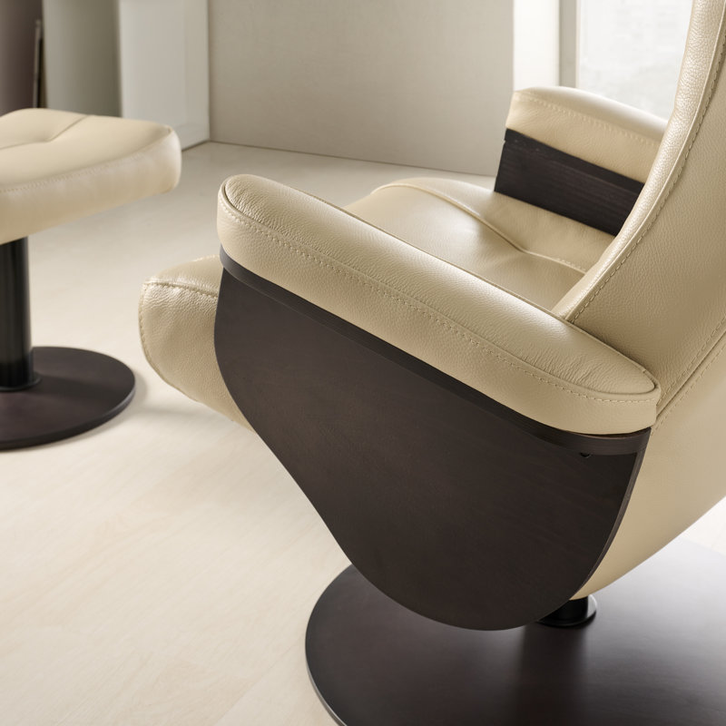 Brise Armchair Wooden Arms, Anthracite-Dark Grey, Matt Steel