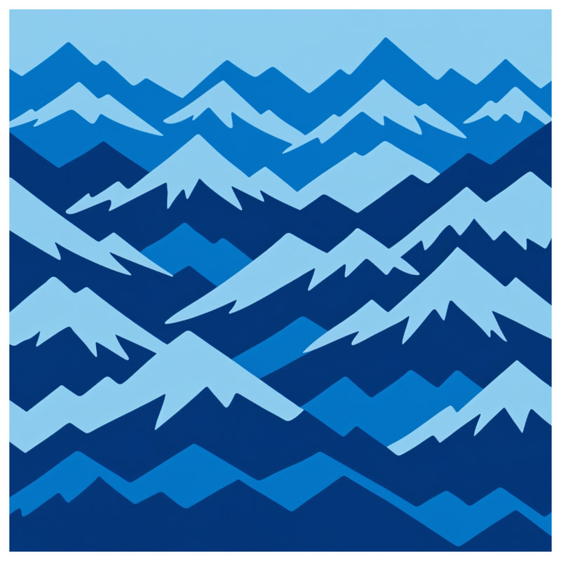 Blue Mountain Range Double Sided Throw Pillows, 16 x 16 inches