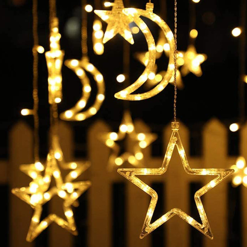 Mccoin Indoor 138 - Bulb 137.8'' Plug-in LED Curtain String Light, Yellow