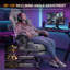 Metro Lane Adjustable Reclining Ergonomic Swiveling PC & Racing Game Chair with Footrest-2064168980