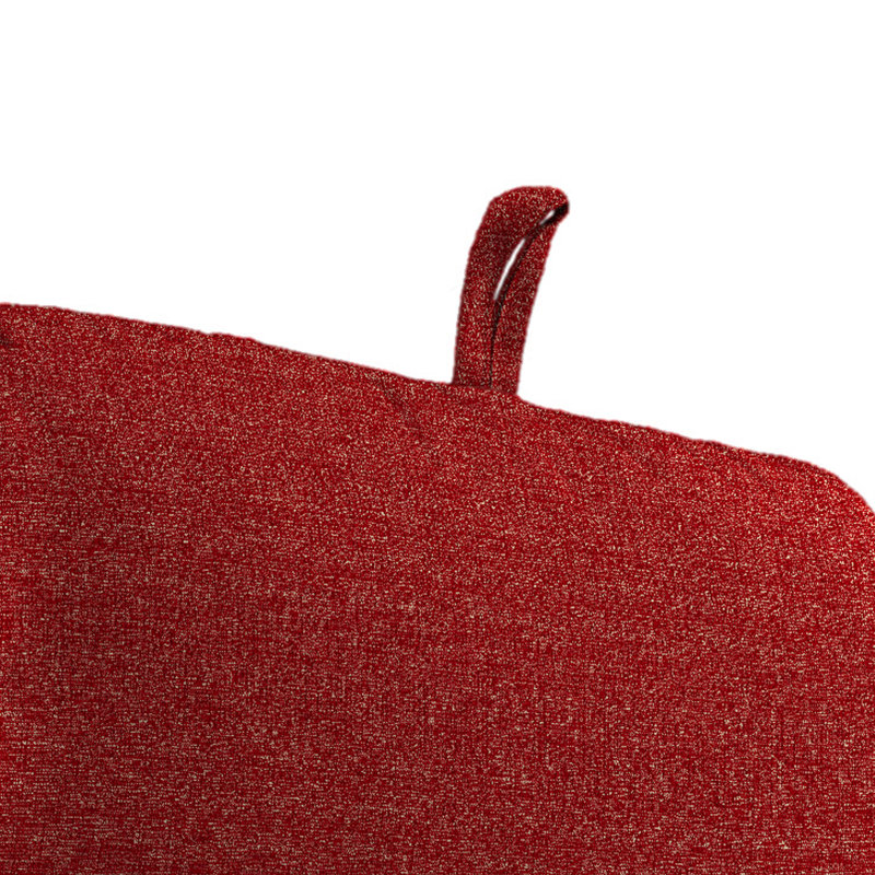 Coussin de chaise d'extérieur 22 "x 45" avec attaches et boucle, Rouge vif, polyester