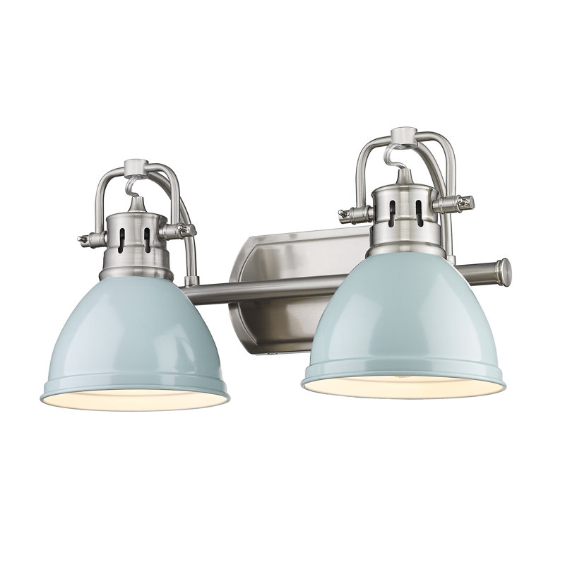 Lyndee 2 - Light Dimmable Vanity Light, Seafoam, Pewter