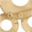 Allain Metal Stacked Circle Ring Abstract Gold Wall Decor with Groove Texture