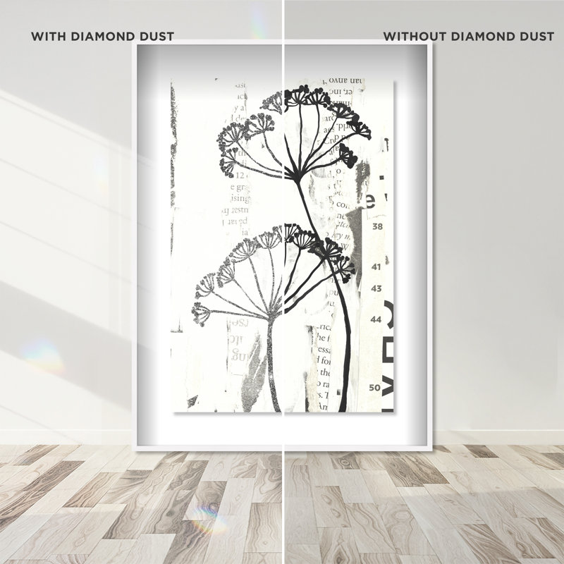Botanical Shadow Shadowbox Floral & Botanical Print by Oliver Gal, Black Frame, 10 x 15, 55.5"H x 37.5"W, White Shadowbox