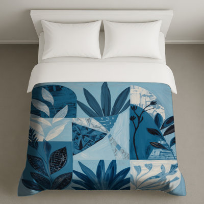 Housses de couette Blue Botanical Collage