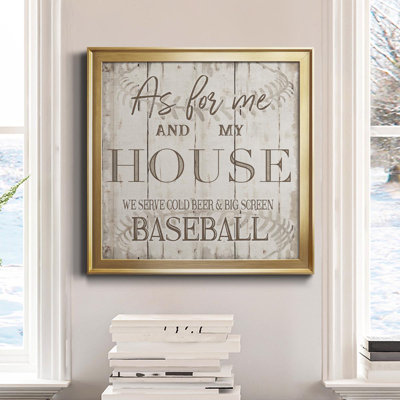 Baseball - Toile encadrée de qualité supérieure - prête à être accrochée