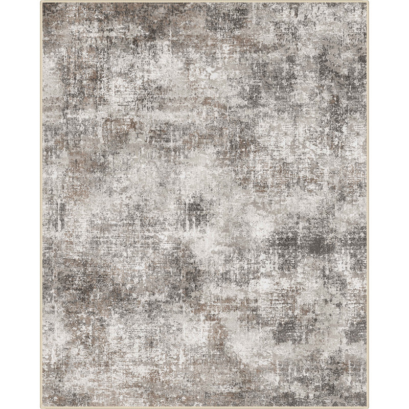 Performance Machine Washable Area Rugs, Rectangle 8' x 10', Gray
