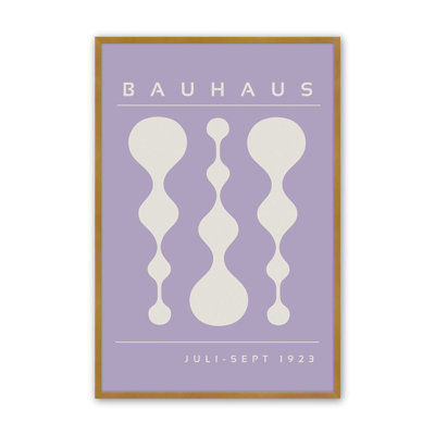 Affiche mauve rétro Bauhaus II