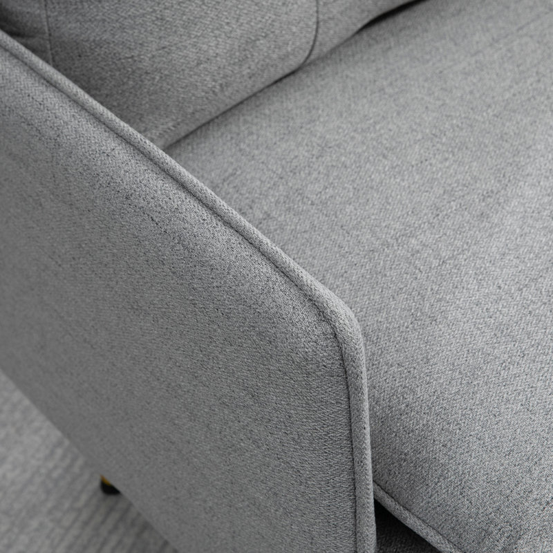 Fauteuil en polyester 29,9 po Jathzired, 100% polyester gris