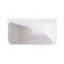 Baignoire rectangulaire en acrylique 55 po en blanc brillant, résine et fabrication, couche de renforcement en fibre de verre, antidérapante pour installation, drains non inclus Baignoire de trempage blanche, avec matériaux, renforcée
