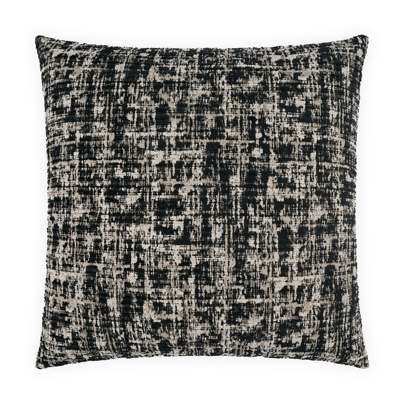 Lekki Square Pillow Cover & Insert, Onyx, Square 22"