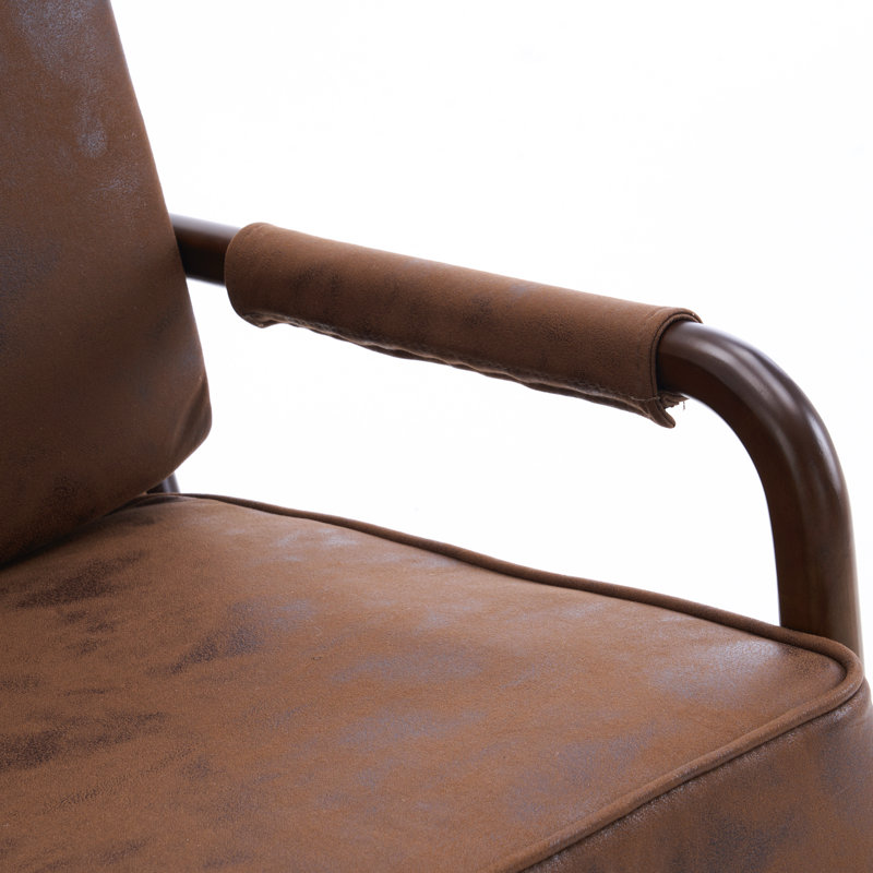 Chaise d'appoint rembourrée traditionnelle de 25 po de largeur, Brun