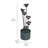 Metal Lily Flower Pouring Into Bucket Fountain with 5 Warm White LED Lights